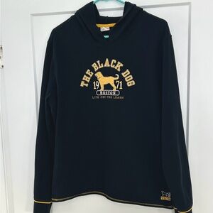 The Black Dog Men's Black and Gold Hoodie